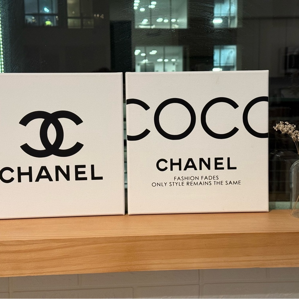 Chanel Black and White Canvas Art Set